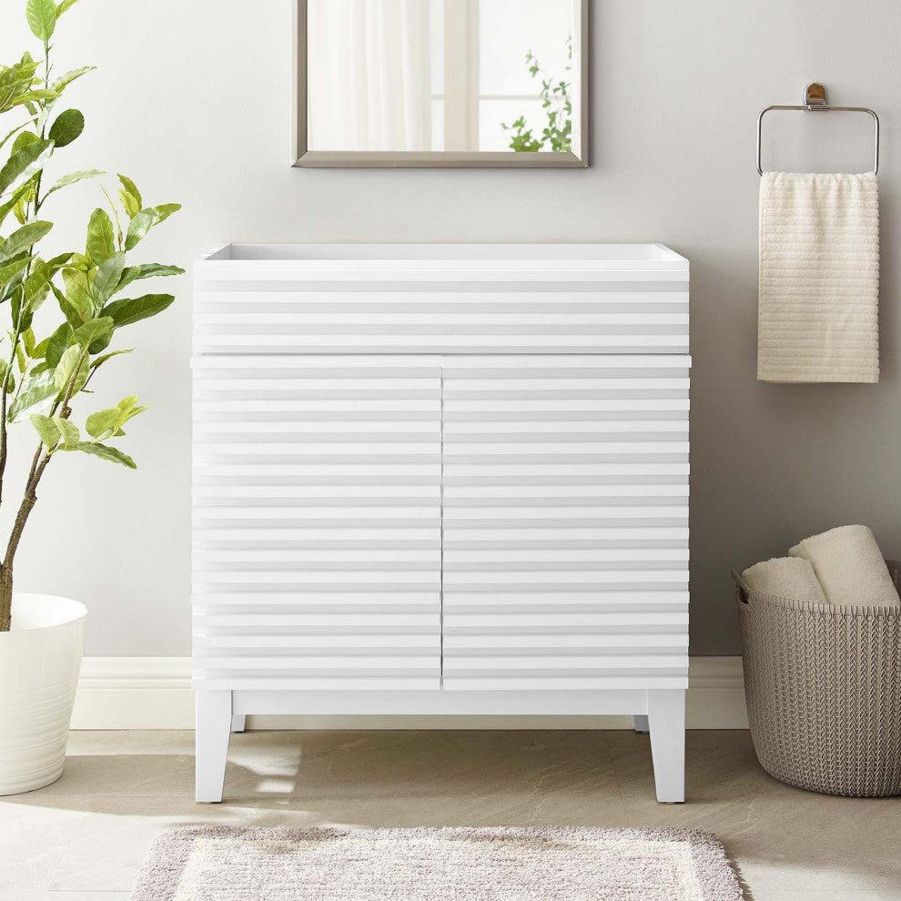 Render 30" Bathroom Vanity Cabinet, White