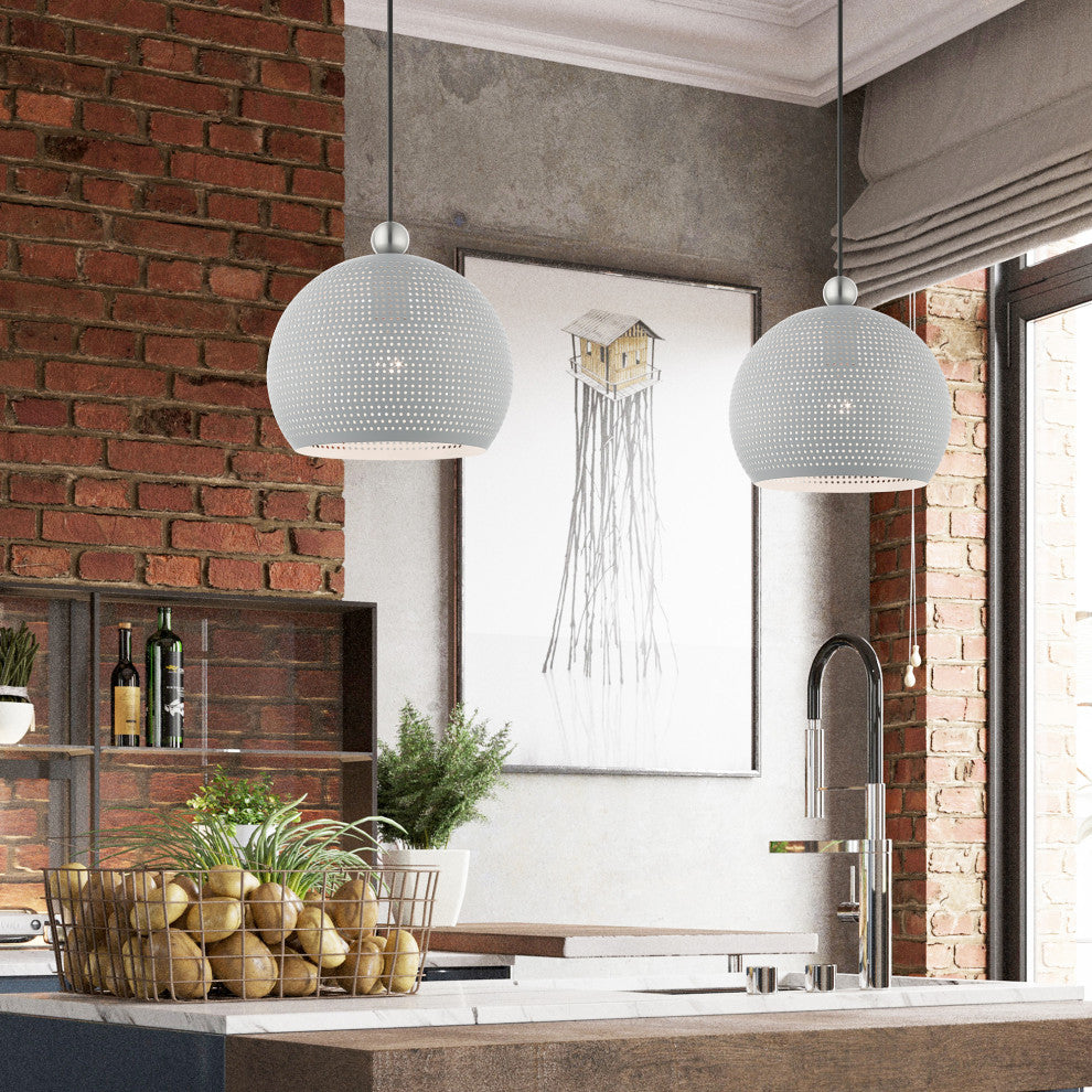 Livex Lighting Dublin 1 Light Nordic Gray Pendant