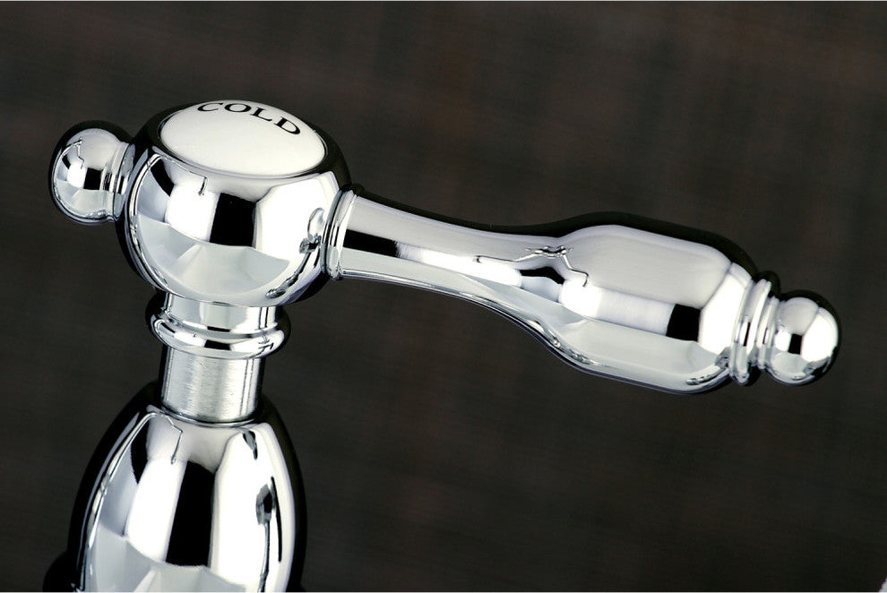 Kingston Brass Bridge Kitchen Faucet, Polished Chrome