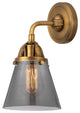 Small Cone Sconce, Brushed Brass, Plated Smoke, Plated Smoke