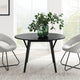 47" Dining Table, Round, Black, Wood, Modern, Cafe Bistro Hospitality
