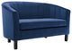 Prospect Channel Tufted Upholstered Velvet Loveseat, Navy