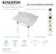 Kingston Brass LMS3630MASQ6 36" Carrara Marble Console Sink, Acrylic Legs