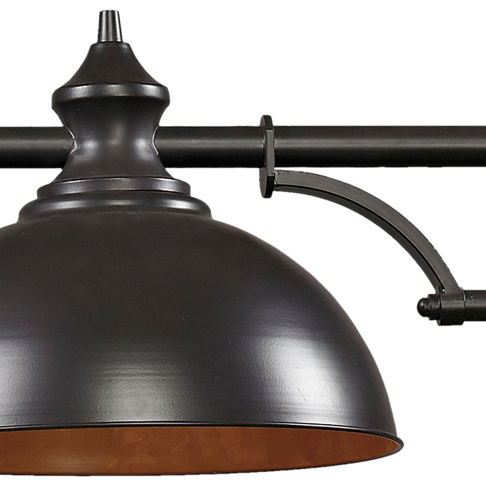 Farmhouse 3-Light Billiard, Oiled Bronze