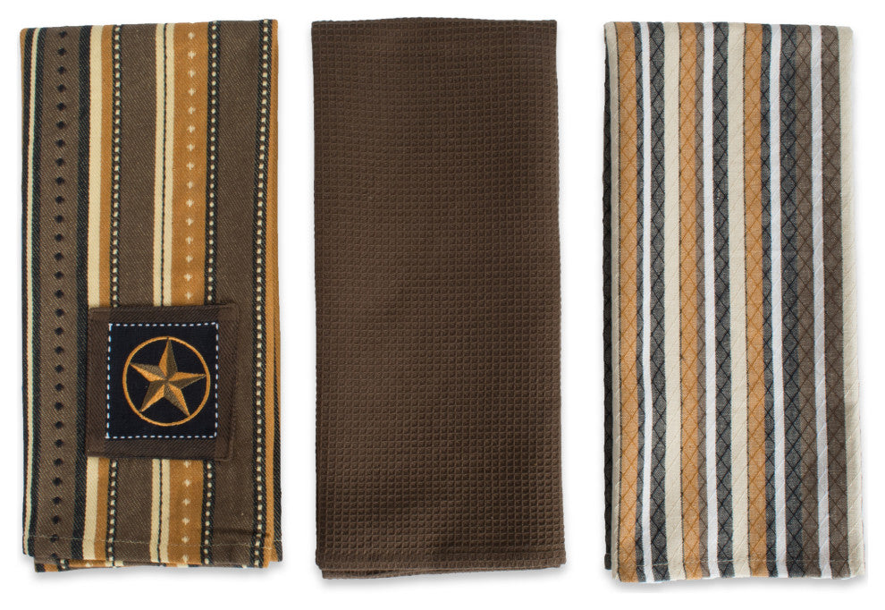 Applique Star Dishtowel, Set Of  3