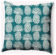 18x18" Pineapple Pattern Nautical Decorative Indoor Pillow, Ocean Teal