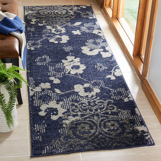 Safavieh Adirondack Adr114N Moroccan Rug, Navy/Silver, 3'0"x5'0"