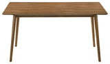 Westmont Santana 5-Piece Walnut Wood Dining Table Set With Blue Fabric