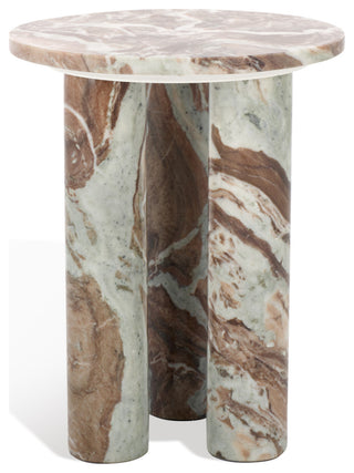 Safavieh Couture Giabella Marble Accent Table, White/Brown