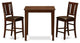 3-Piece Counter Height Table, Pub Table And 2 Dinette Chairs