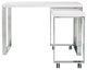 Dillon Side Return, White/Polished Stainless Steel