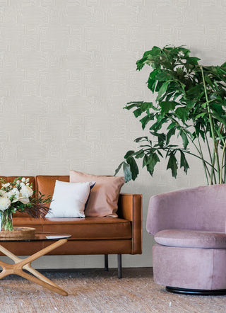 Emily Rayna Taupe Pathways Peel and Stick Wallpaper