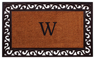 Rembrandt Monogram Doormat 18"x30", Letter W