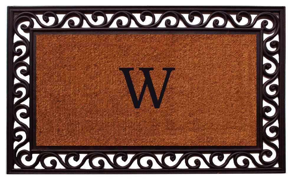 Rembrandt Monogram Doormat 18"x30", Letter W