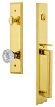Carre' 1-Piece Dummy Handleset, D Grip and Versailles, Lifetime Brass, 849202