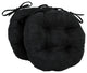 16-inch Solid Micro Suede Round Tufted Chair Cushions (Set of 2)