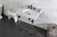 Kingston Brass LMS30MA5 30" Carrara Marble Console Sink, Acrylic Legs
