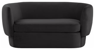 TOV Furniture Isabella Black Velvet Loveseat