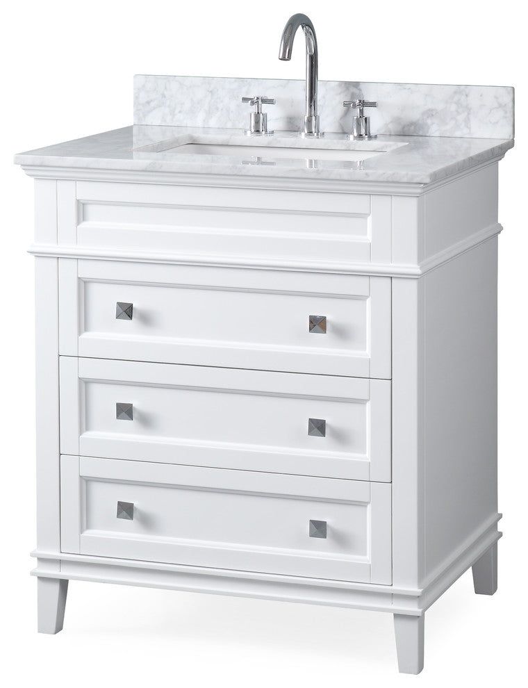 30" Felix Contemporary-White Bathroom Vanity