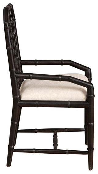 Lahara Mahogany Upholstered Dining Chair, Black