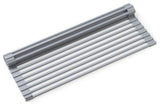 Multipurpose Over Sink Roll-Up Dish Drying Rack, Grey