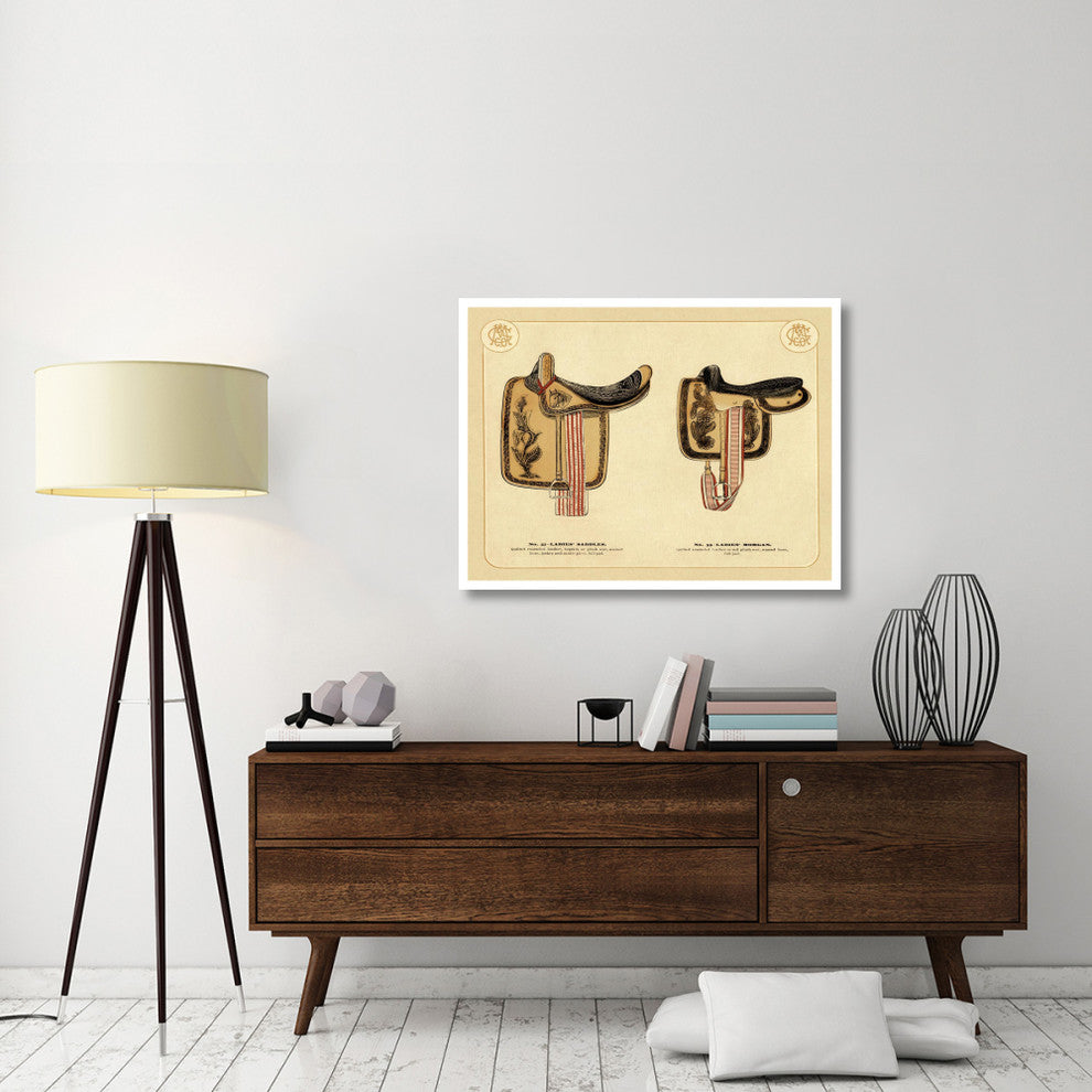 "Saddles and Tack: Ladies' Saddles #4" Digital Paper Print, 42"x32"