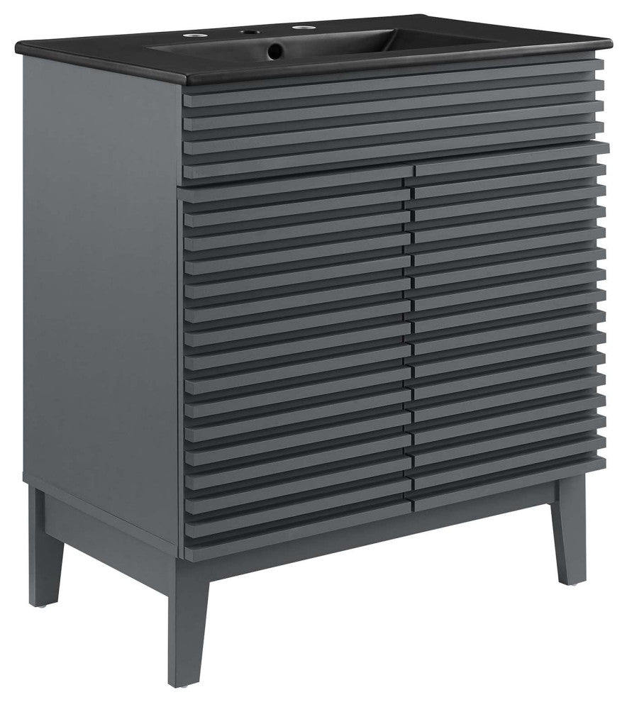 Render 30" Bathroom Vanity, Gray Black