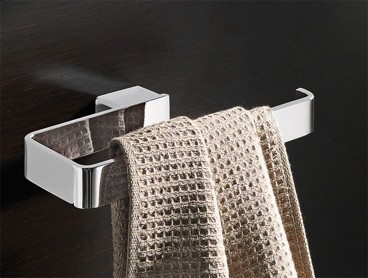 Square Polished Chrome Towel Ring