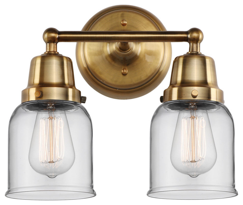 Innovations 623-2W-BB-G52 Bell 2 Light 13" Bath Vanity Light, Brushed Brass