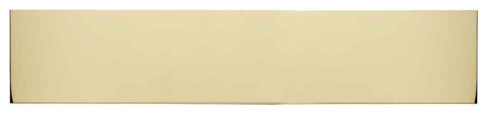 6"x30" Kick Plate Adhesive Mount, Polished Brass-Aluminum