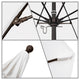 7.5' Bronze Push Lift Fiberglass Rib Aluminum Umbrella, Olefin, White