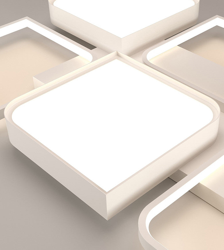 Mesen | Modern Minimalist LED Ceiling Light, White, L35.4xw23.6xh2.4"