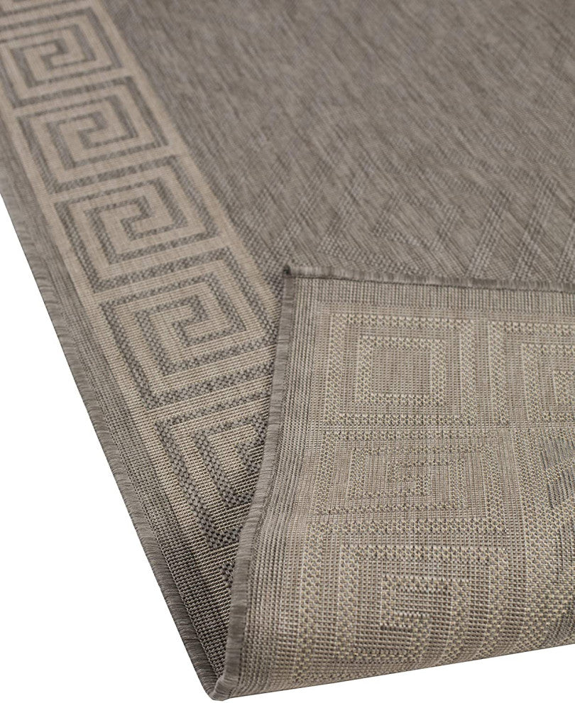 Outdoor Collection Geometric Area Rug - UV Safe Rug, Dove, 5'3"x7'6"