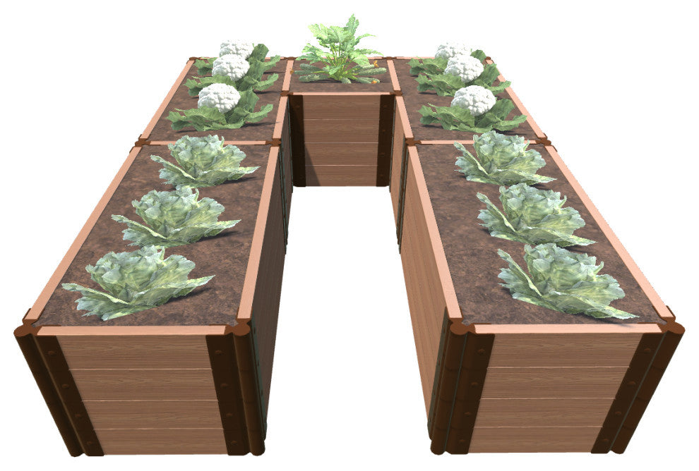 Classic Sienna Walk-In Cumberland 6'x8'x22" Raised Garden Bed, 2" Profile