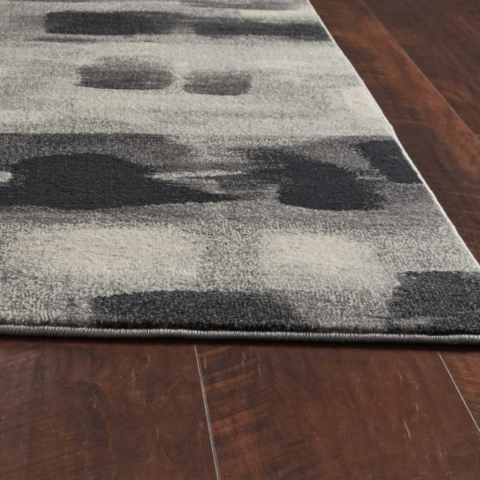 6' X 9' Grey Abstract Design Indoor Area Rug