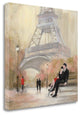 "Romantic Paris I Red Jacket" By Julia Purinton, Giclee on Gallery Wrap Canvas