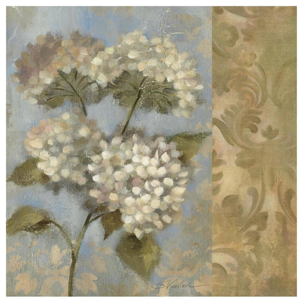 "Hydrangea on Soft Blue WAG" Digital Paper Print by Silvia Vassileva, 26"x26"