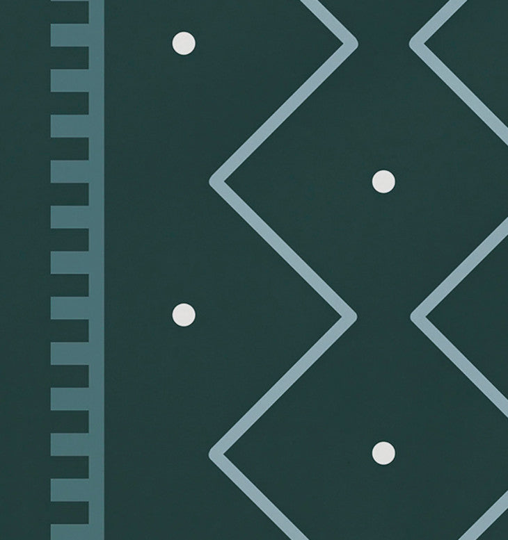 Mudcloth, Geometric Print Placemat, Green (Set of 4), 18 x 14"