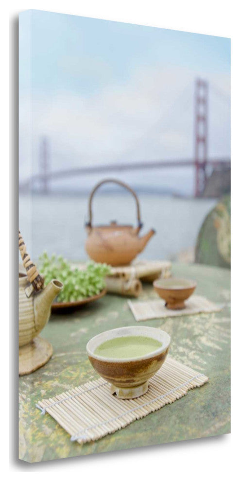 Tea Set For Two Golden Gate Bridge 2 Giclee Wrap Canvas Wall Art
