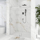 72" W x 76" H Single Sliding Frameless Shower Door, Buffer, Brushed Nickel