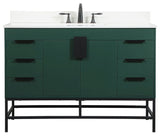 Home Living 22" Modern Green-Light Bathroom Vanity