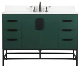Home Living 22" Modern Green-Light Bathroom Vanity