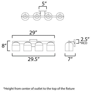Maxim 21234 Scoop 4 Light 30"W Vanity Light - Black