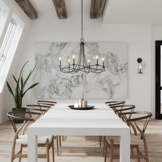 Capital Lighting 431661 Sonnet 6 Light 30"W Taper Candle - Matte Black