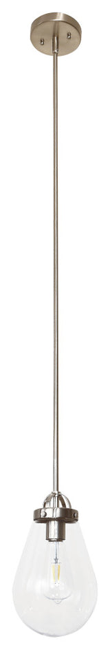 Maxim Lighting Nyla 1-Light Pendant, Satin Nickel/Clear, 10094CLSN