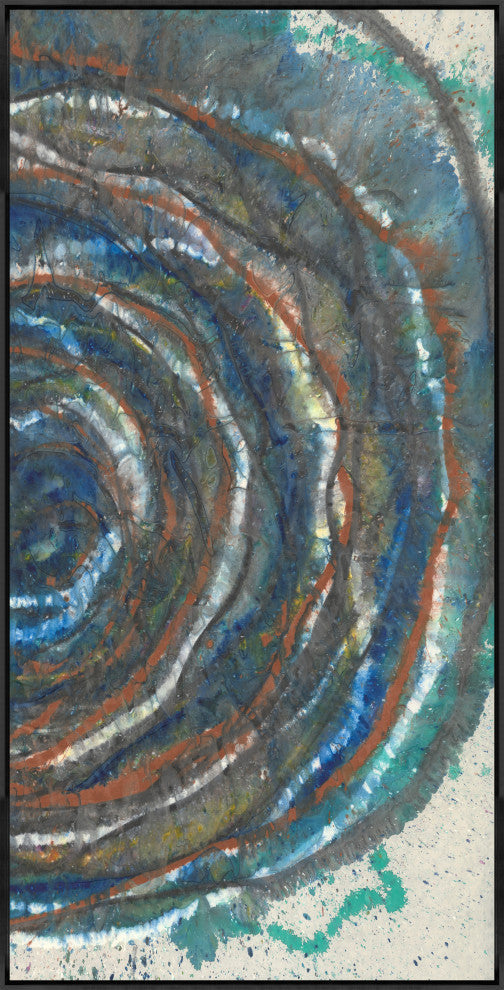 30x60 All Mixed Up II, Framed Artwork, Black