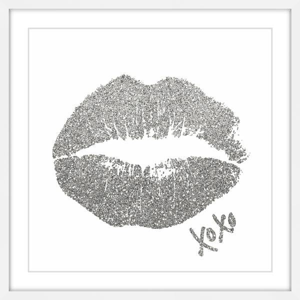 "XOXO II" Framed Painting Print, 18"x18"