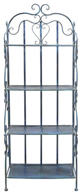 Safavieh Tyrique 4 Tier Shelf Unit, Mossy Blue