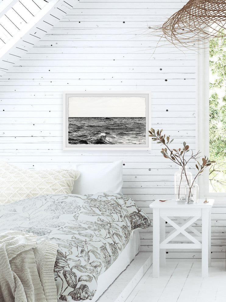 "Ocean Storm Brewing" Framed Painting Print, 36x24