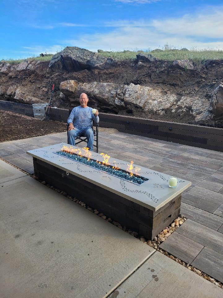 24" Low Profile T Burner and Complete Deluxe Propane Fire Pit Kit